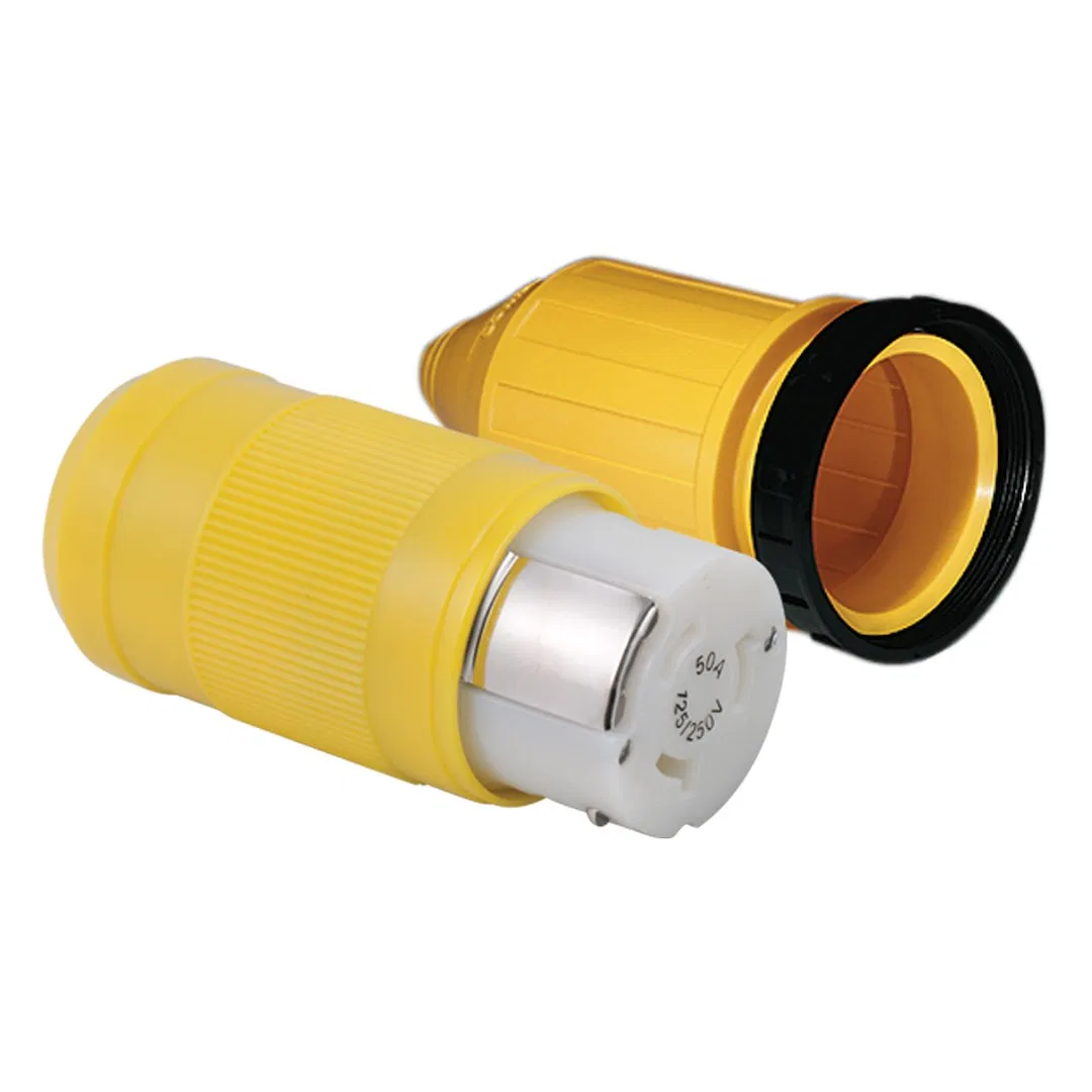 6364CRV.VPK – MARINCO Power Cord Plug End, Replacement Connector 50 Amp Female Ends Yellow 3 Pole 4 Wire With Packagi...
